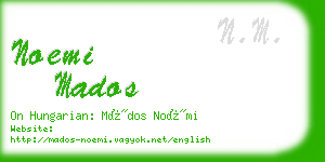 noemi mados business card